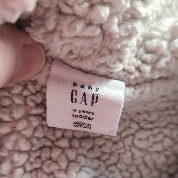 3/$10 Baby GAP Hoodie with Plaid Logo|Sherpa Lining - Picture 4 of 10